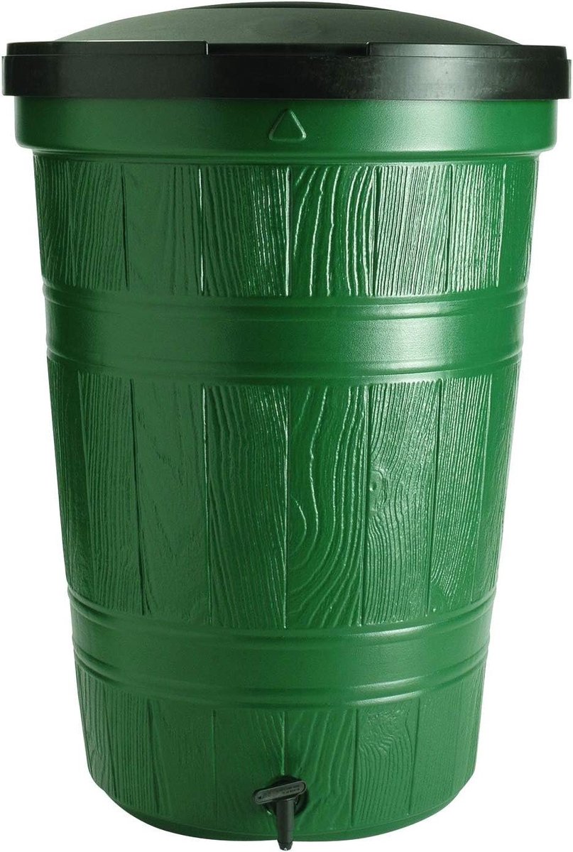 Regenton - Wateropslag - Tuin Bewateren - Gemaakt van gerecycled plastic - 200 Liter - Groen