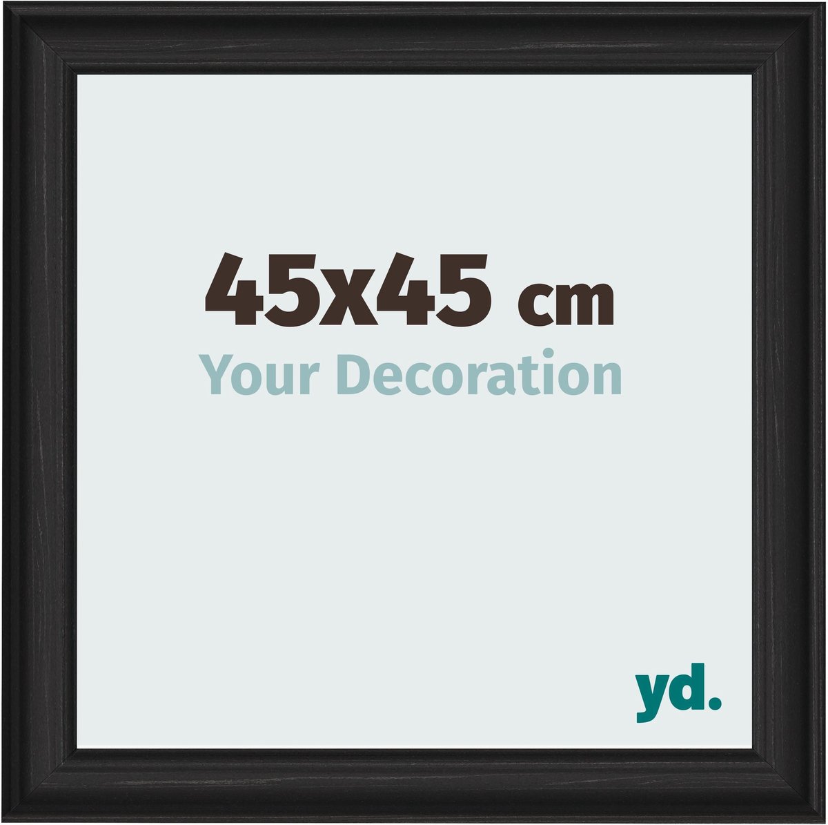 yd. Your Decoration - Fotolijst 45x45 cm - MDF - Zwart Houtnerf - Lazio