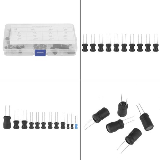 Dailygoods - Bevestiging Dip Spoelen Set - 145 Stuks Smoorinductoren - 10uH-10mH - Diverse Waarden - Ideaal Voor Elektronica Projecten — afbeelding 3