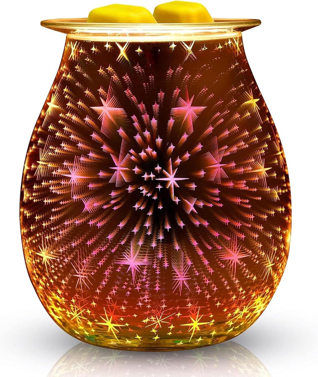 Geurlamp, waslamp, 3D-vuurwerk, aromalamp, touch-bediening, nachtlamp, aroma, lamper, decoratie voor thuis, kantoor, slaapkamer, woonkamer, geschenken