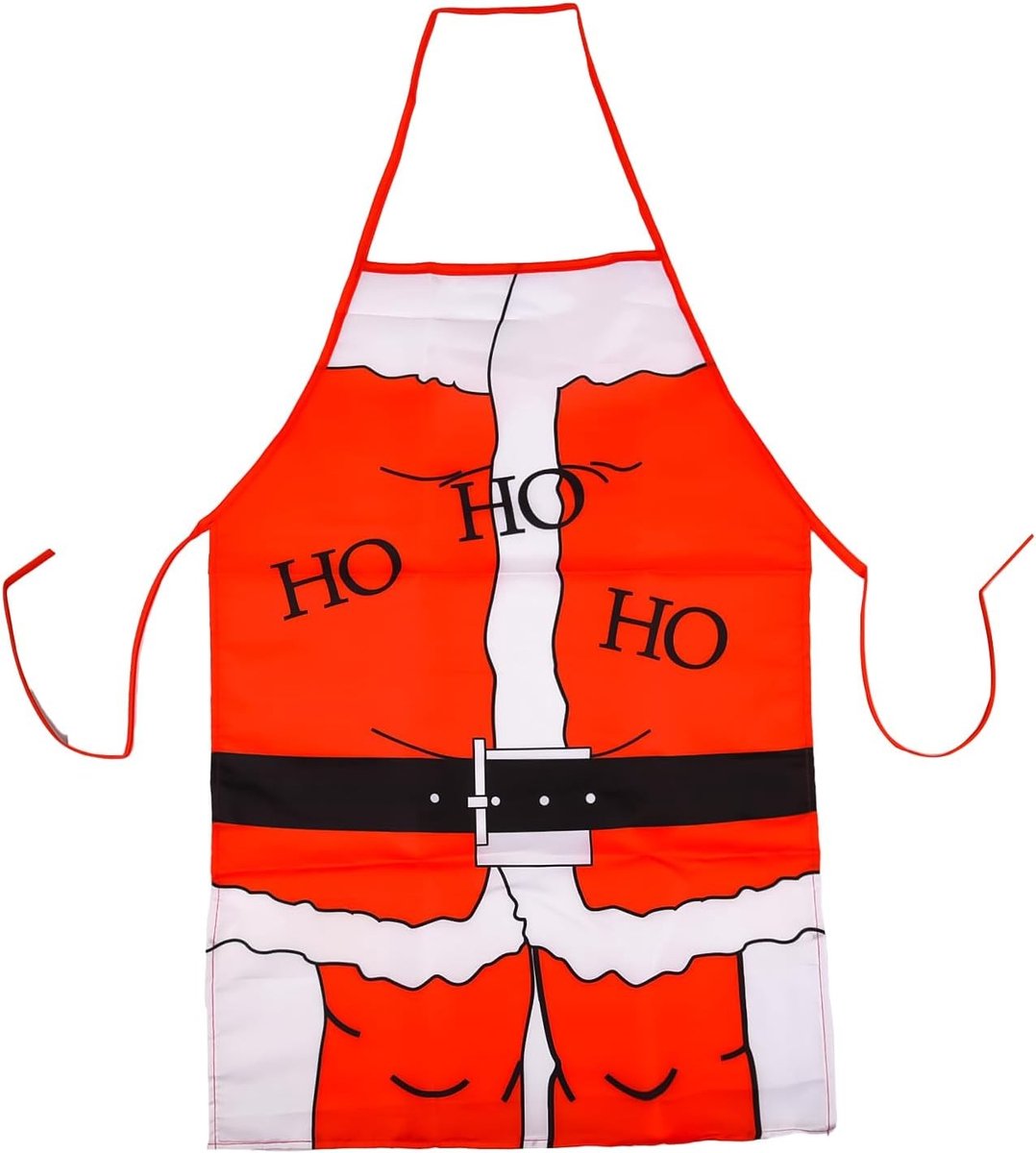 Kerstschort voor het koken en BBQ'en met een feestelijk ontwerp, ideaal voor familiediners en kerstvieringen, Rood, One Size
