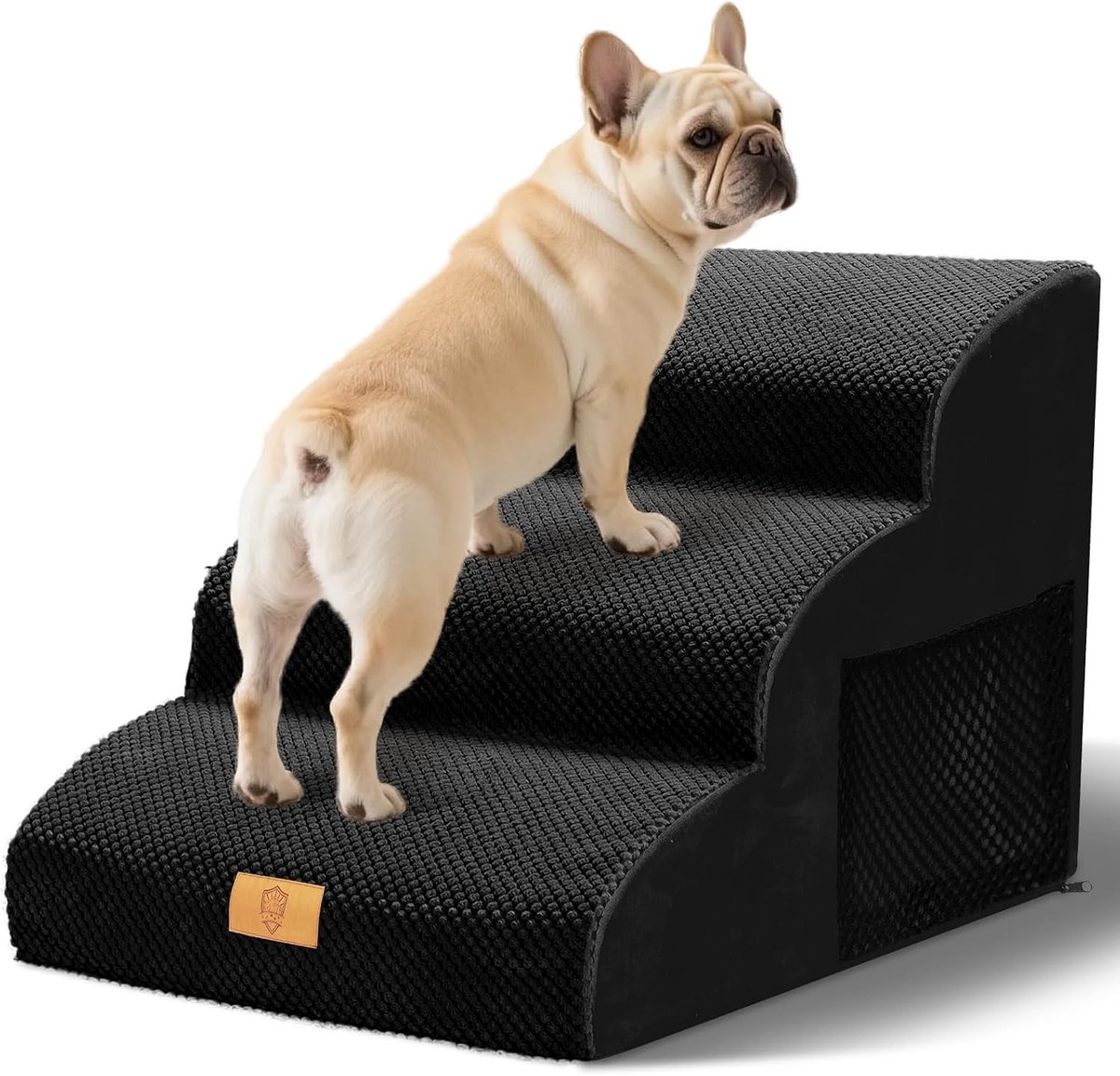Hondentrap - Zwart - 60 x 40 x 40 cm - Gewrichtsvriendelijke Hondenladder - Voor Kleine Honden