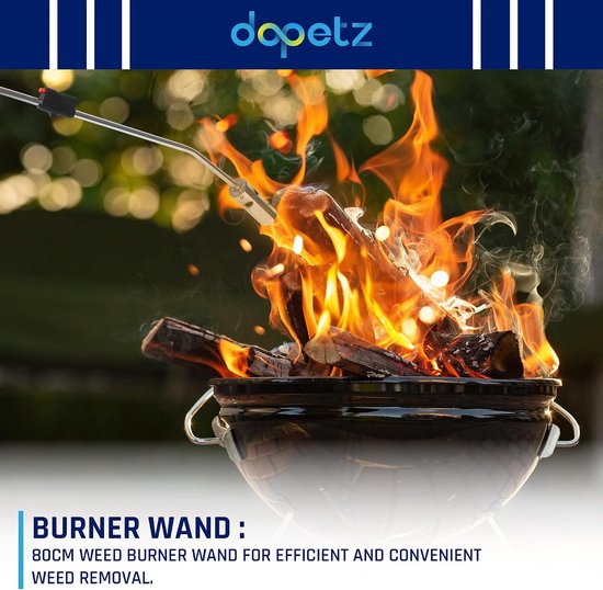 Gas Aangedreven Onkruidbrander met Automatische Ontsteking en Verstelbare Vlammenwerper voor Tuin en Plantzorg - 80 cm — afbeelding 5