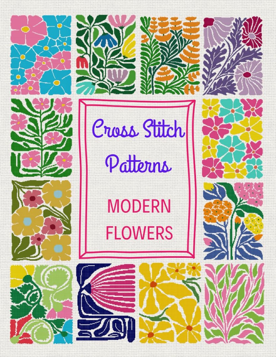 Cross Stitch Patterns: Modern Flowers - ShopVlot