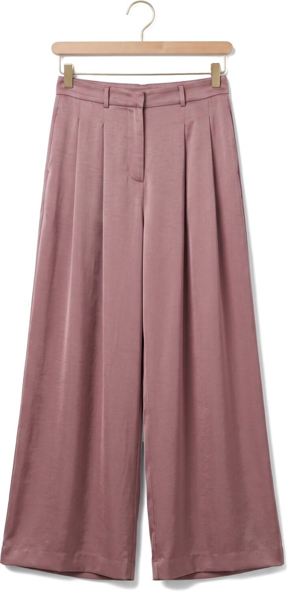 DANTE6 Onique Wide Leg Satin Pants Broeken Dames - Lila - Maat 42