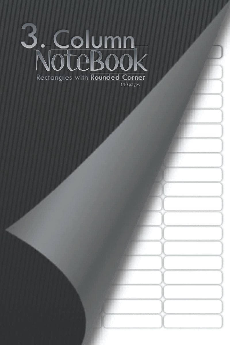 3. Column Notebook . 110 Pages. Rectangles with Rounded Corner - ShopVlot