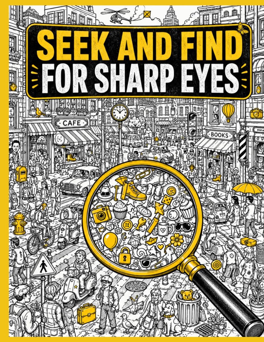 Seek and Find for Sharp Eyes: A Hard Mode Hidden Objects Picture Puzzle Book with 31 Pictures Inside for Kids and - ShopVlot
