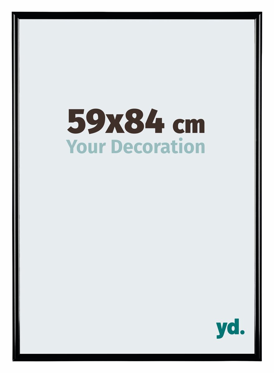 yd. Your Decoration - Fotolijst 59x84 cm - Kunststof - Zwart Hoogglans - Bordeaux