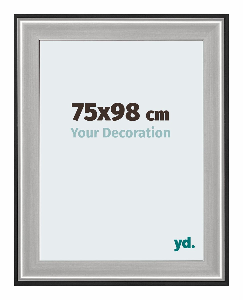 yd. Your Decoration - Fotolijst 75x98 cm - Hout - Zwart Zilver Gepolijst - Birmingham