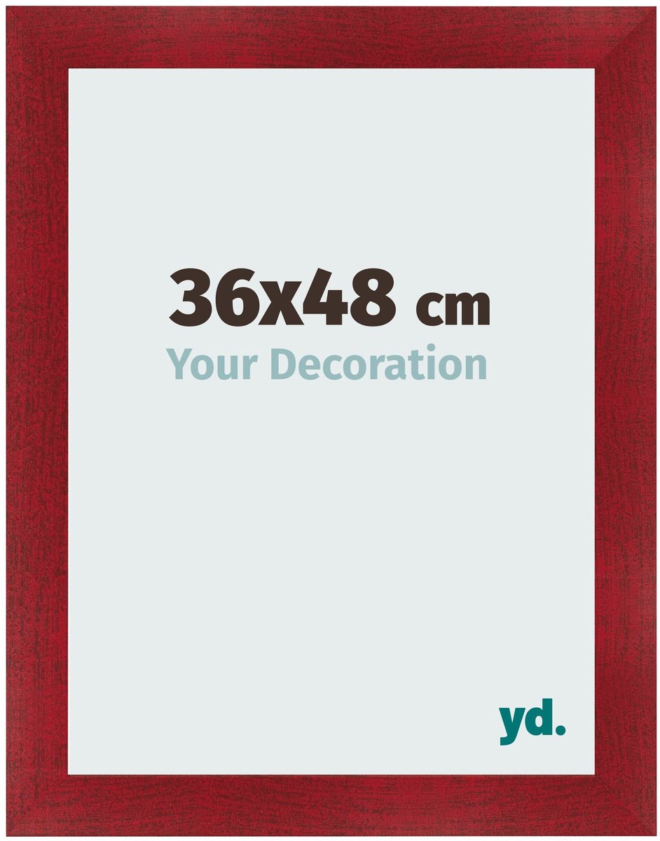 yd. Your Decoration - Fotolijst 36x48 cm - MDF - Wijnrood Geveegd - Pisa