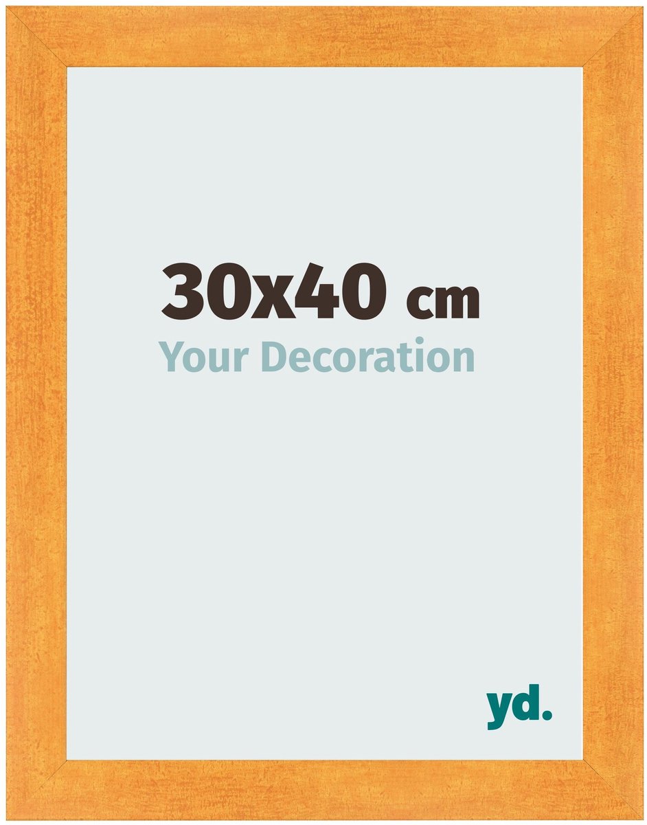 yd. Your Decoration - Fotolijst 30x40 cm - MDF - Oranje - Pisa