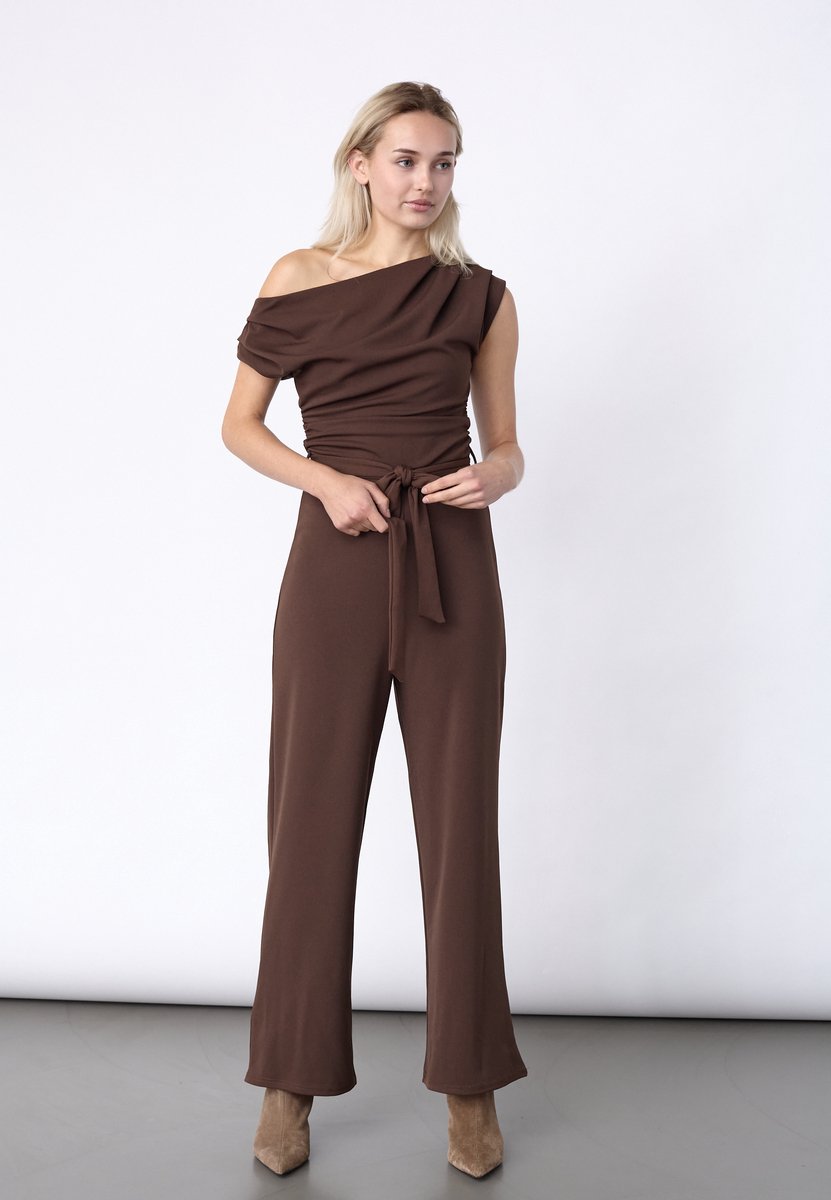 SISTERS POINT Nasa-ju - Dames jumpsuit - D. Chocolate - Maat XL
