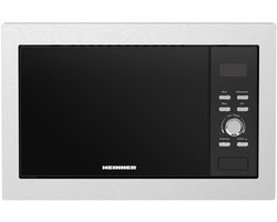 Heinner Inbouw Magnetron – 23L – 800W – Grill 1000 W & Ontdooifunctie – 5 Vermogensstanden – LED Display – Timer – RVS/Zwart