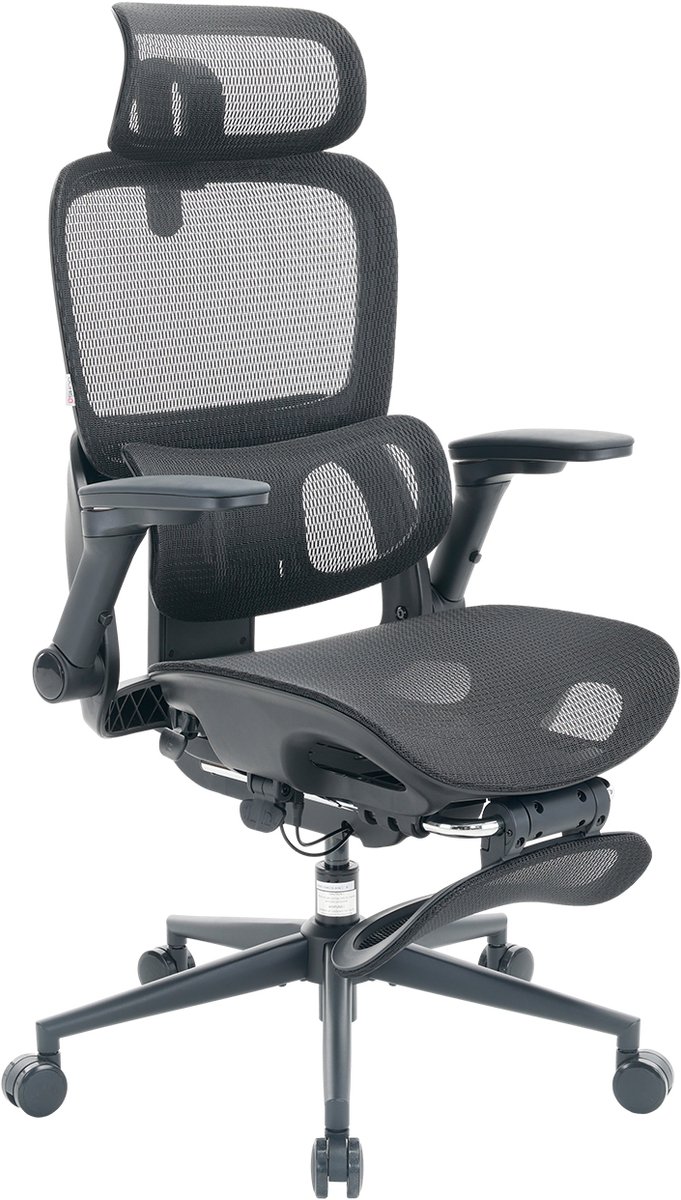 SIHOO B300 Pro Ergonomische bureaustoel-Adaptieve Dynamische Lendensteun-6D Opklapbare Armleuningen-3D Hoofdleuning-135° Kanteling- Voetsteun