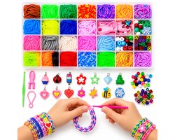 BOTC Loombandjes Starterspakket - 26 Kleuren - 1700+Delig - Loomelastiekjes - Loomen - Loom Pakket