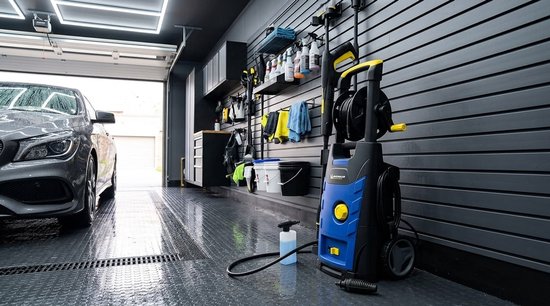 Hogedrukreiniger 160 Bar - 2200W Krachtige Elektrische Waterblazer met Double Speed System & Slanghaspel - Inclusief Vuilfrees, Schuimlans & Accessoireset - 460 L/u - Laura Homestore — afbeelding 4