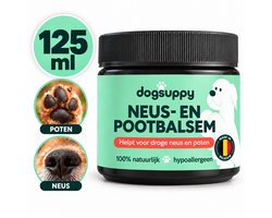 Pootbalsem Hond 125 ml - Neusbalsem - 100% Natuurlijk - Voor Ruwe Pootjes en Droge Neuzen - Trekt Snel In, Zonder vet laagje - Veilig bij Likken - Potenbalsem Hond - Paw Balm
