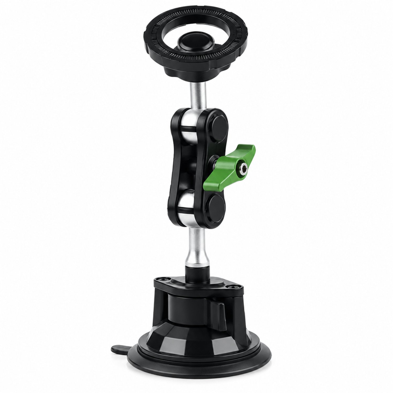 Telefoonhouders auto: magnetische telefoonhouder met zuignapvoet en scharnierende arm