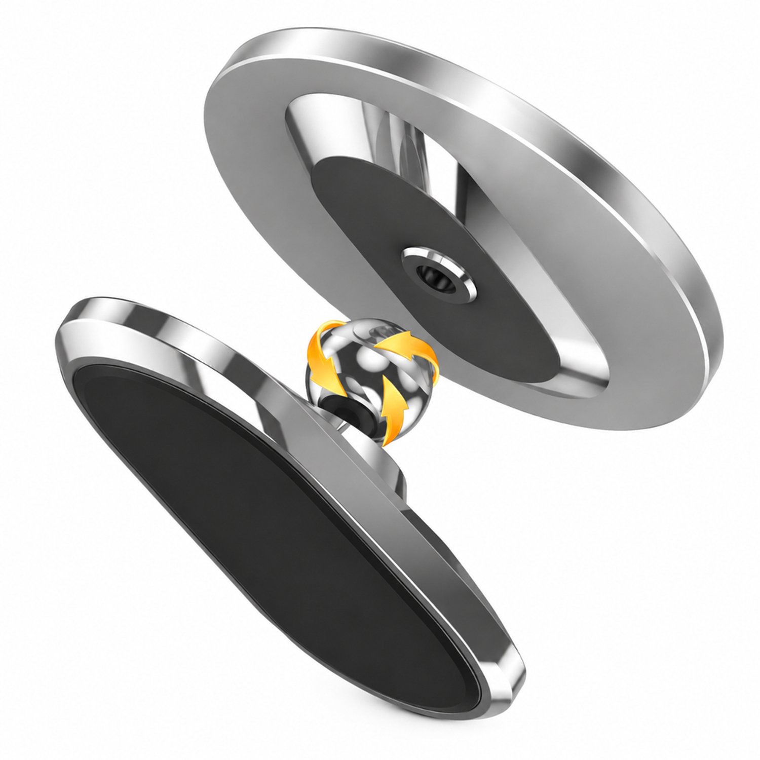 telefoonhouders auto magnetische telefoonhouder met dubbelzijdige magnetische bevestiging 360 graden draaibaar opvouwbaar voor navigatie zwart