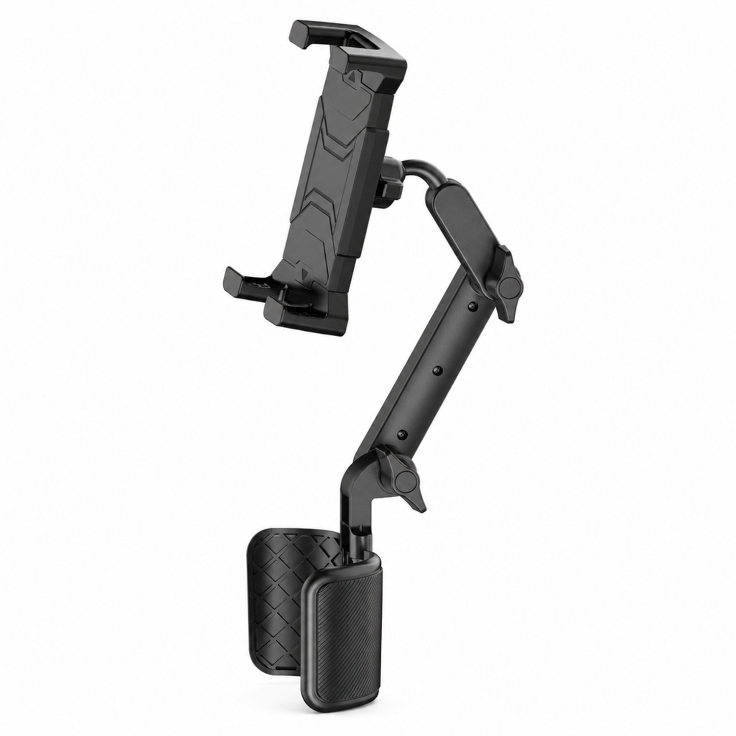 telefoonhouders auto - zwarte opvouwbare autotelefoonhouder voor bekerhouder - tablet-klem - ABS met tweekleurige rubberen bekleding - verpakkingsmaat 12.5 x 37.5 x 14.5 cm