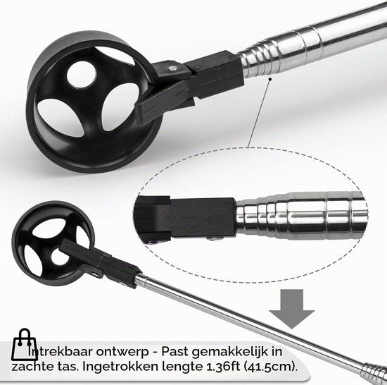 Golfbal Retriever 1,89 Meter - Intrekbaar Roestvrijstaal - Automatisch Vergrendelend - Vermijdt Rug- en Kniepijn - m-winkel — afbeelding 5