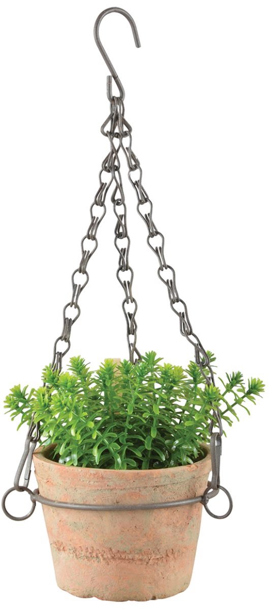Esschert Design Aged Terracotta pot hangend Small  L 11,7 x D 12,8 x H 8,3