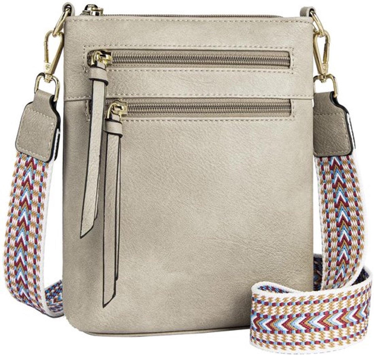 Trendy Crossbody Bag voor Vrouwen - Lichtgewicht Schoudertas van Vegan Leer