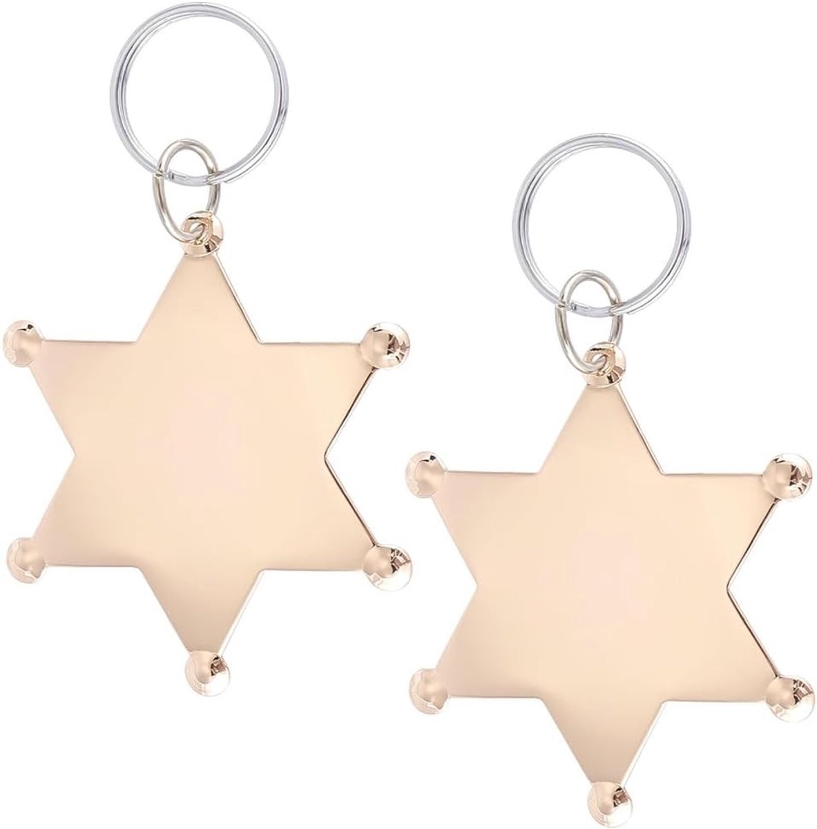 Sheriff Badge - Alloy Western Deputy Badge voor Kostuumaccessoires, Feestprijzen en Rollenspel (2 Stuks, Meerdere Maten)
