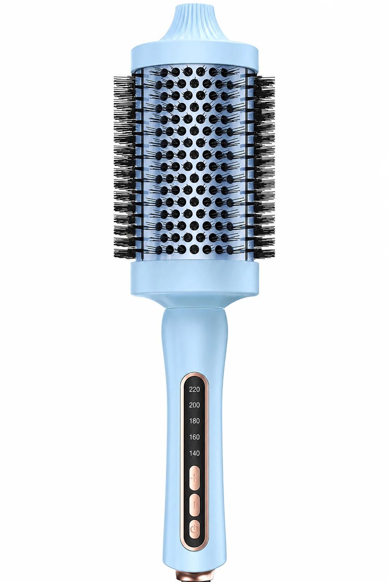 Thermische Borstel 60 mm - Keramische Toermalijn Krulborstel - 5 Warmtestanden - Dual Voltage - Voor Losse en Volumineuze Krullen