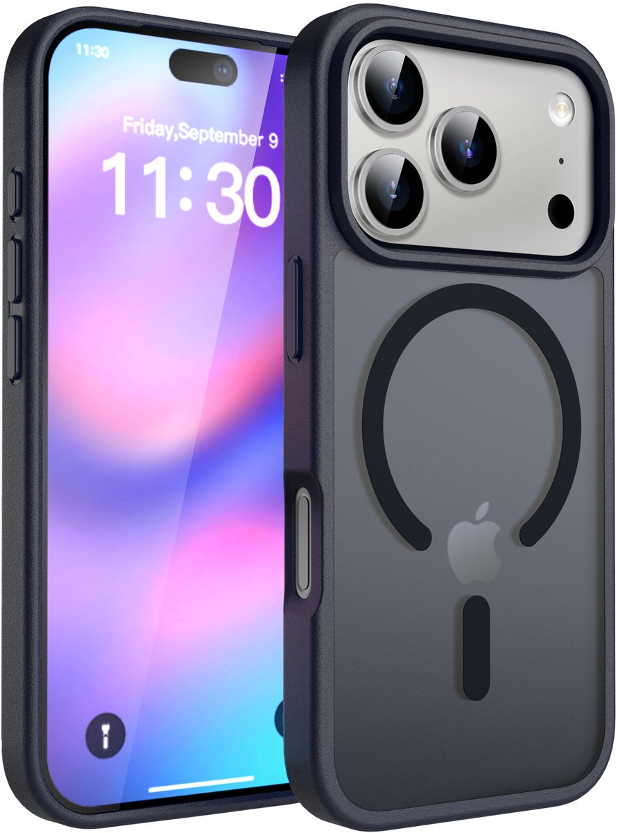 Ntech Hoesje Geschikt voor iPhone 18 Pro Max – Matte Beschermhoes – MagSafe Compatibel – Slank, Sterk & Schokbestendig