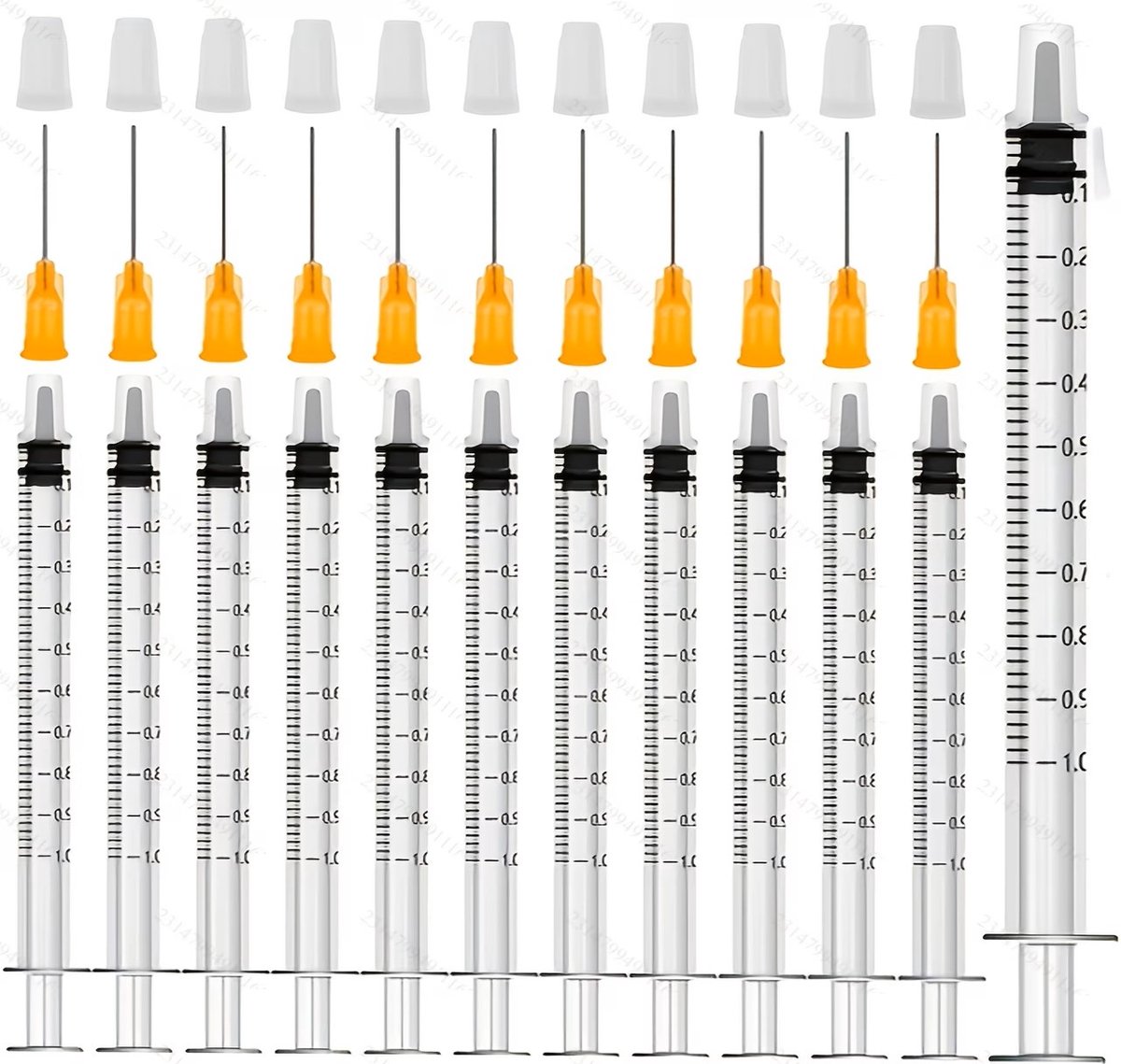 Spuiten - Injectiespuit - Doseerspuit - Injectiespuit met naald - 10 stuks