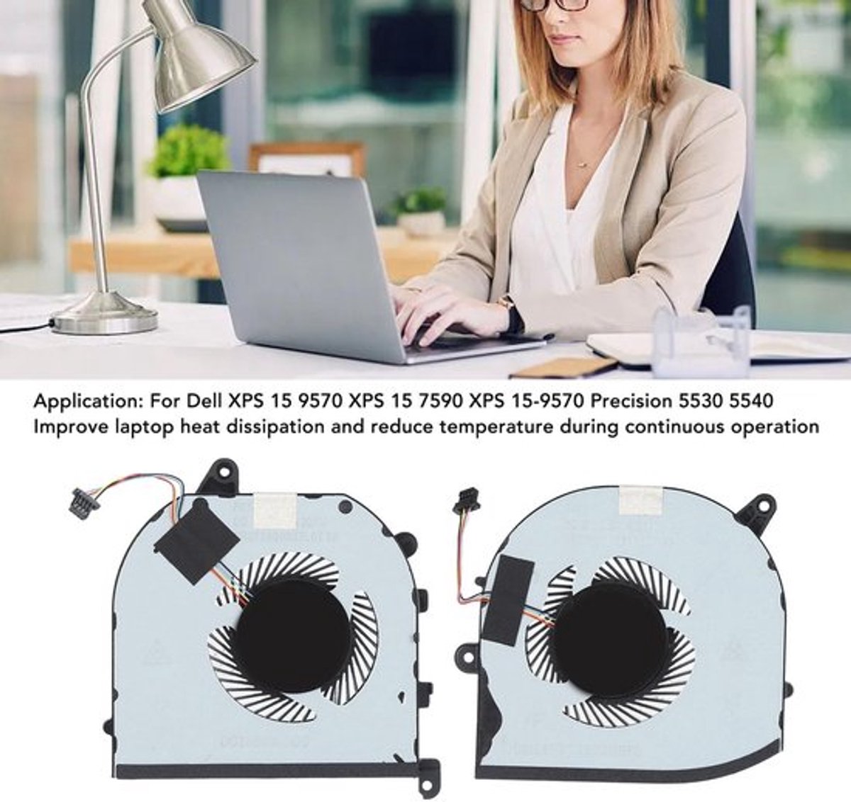 Dailygoods - Koelventilator Laptop - Vervangende Ventilator - Aluminiumlegering
