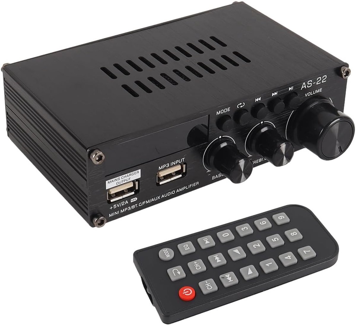 Bluetooth HiFi Versterker Mini Audio Stereo 2.0 Kanalen 40W voor Binnen Buiten en Auto Gebruik
