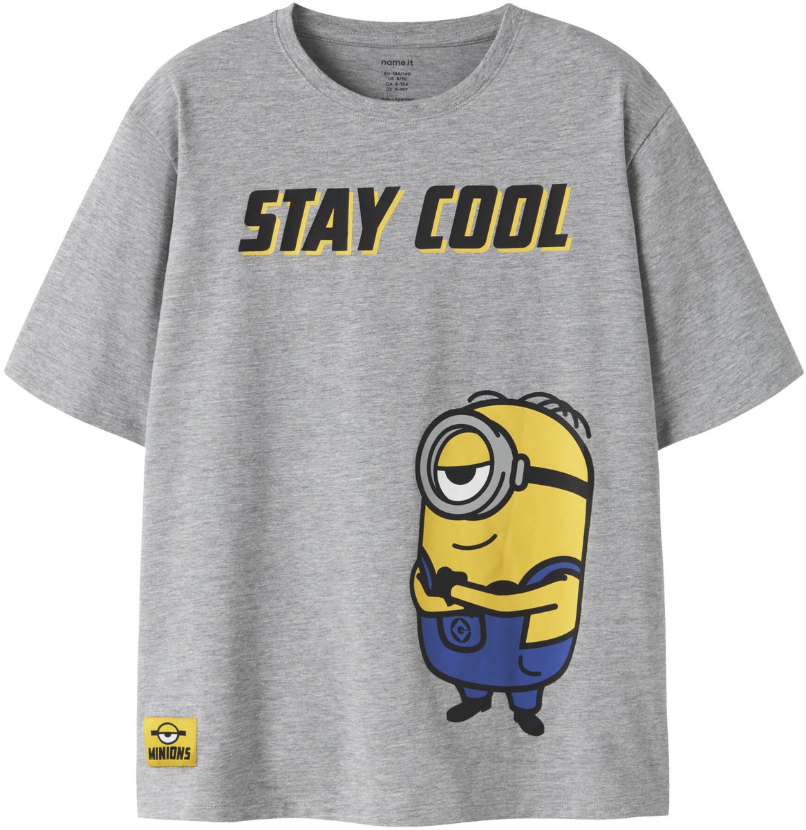 Name It - Jongens t-shirt - Maat 122/128 - Jongens - GRIJS - katoen