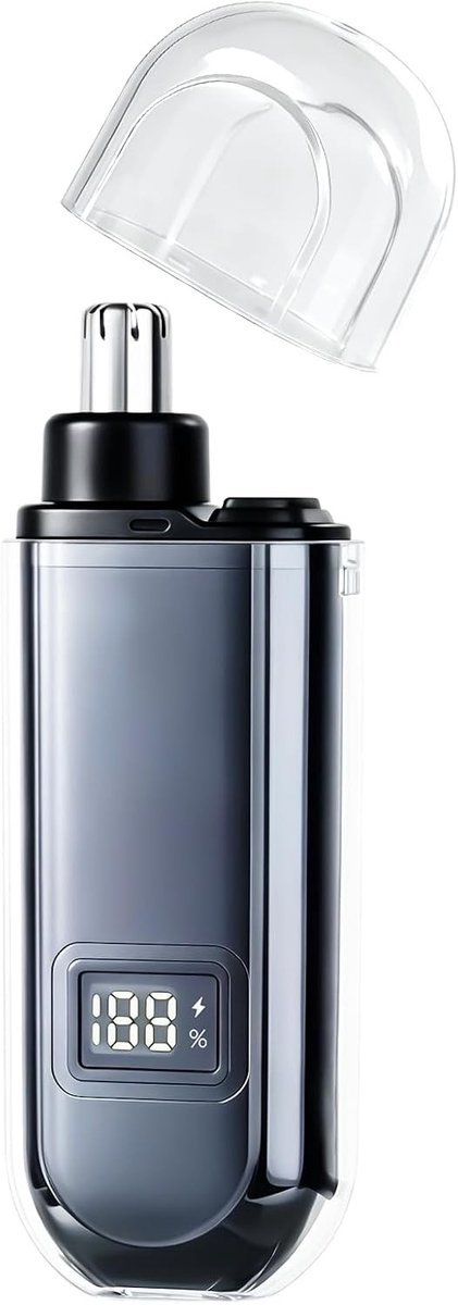 Neushaartrimmer - Zwart - 2-in-1 - Roestvrij staal - Voor Dames en Heren