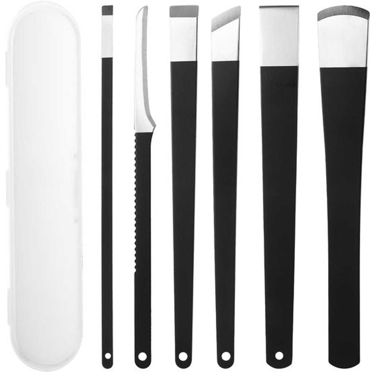 Dailygoods- Pedicuremessenset 6-delig - Eeltverwijderaar - Voetschraper