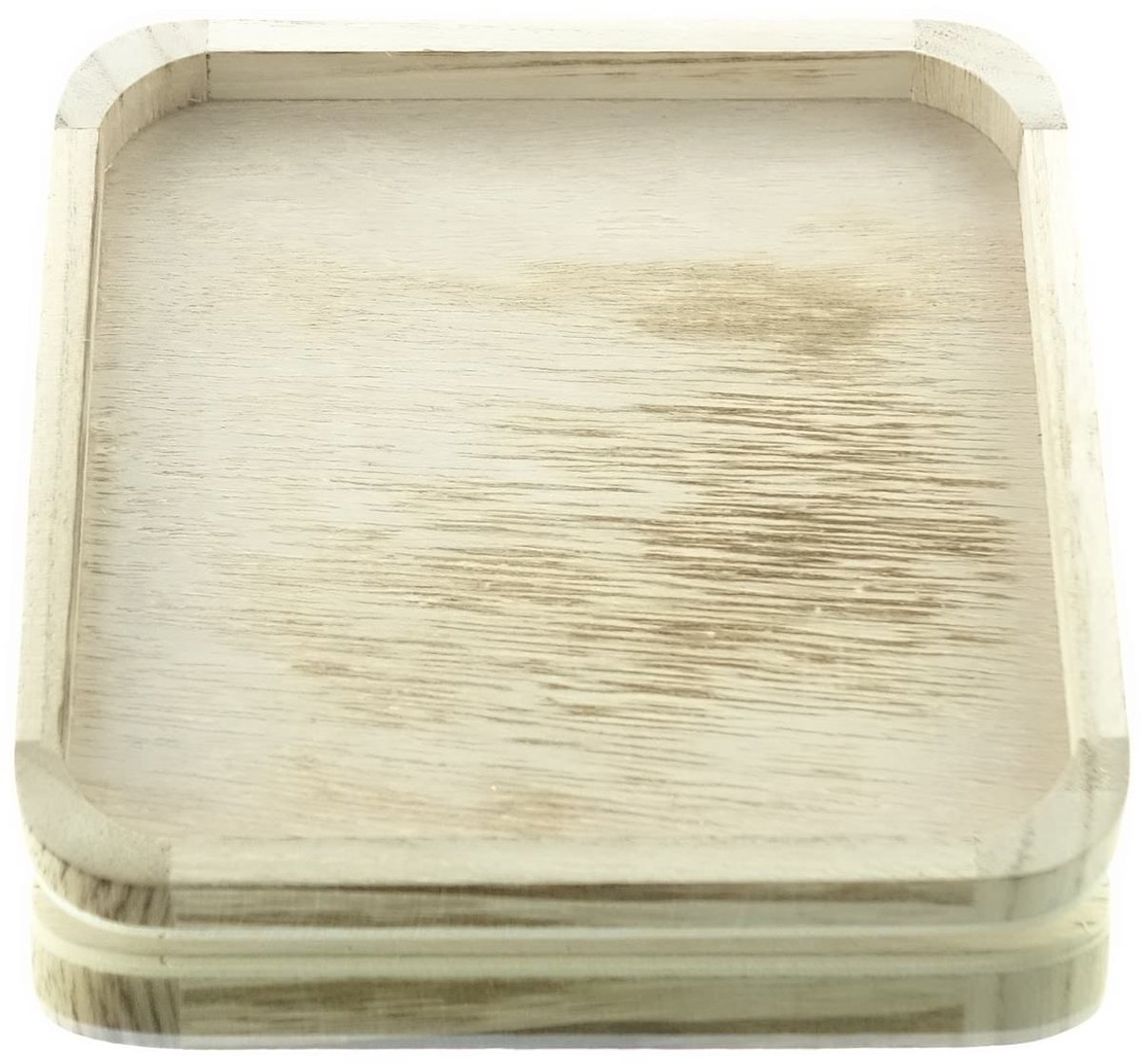 Gasper decoratiebord vierkant naturel 24,5 cm paulowniahout