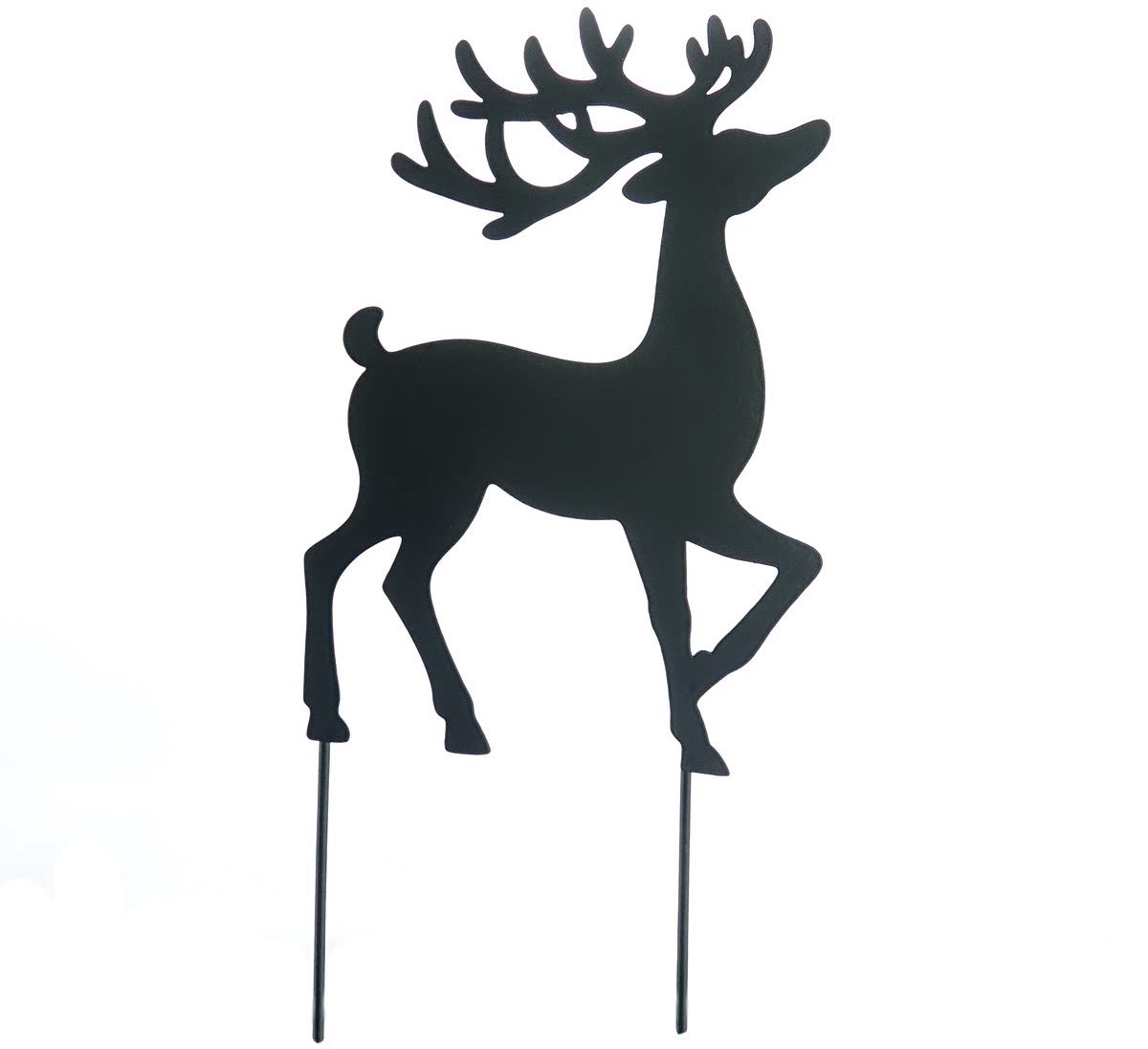 Gasper kerststeker trotse hert zwart 26 cm - metaal