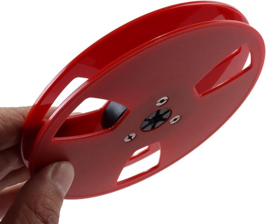Lege 1/4 5 Inch Tape Reel van Aluminium Legering voor Open Reel Audio, Geschikt voor TEAC, ReVox en Studer, 3 Gaten (Rood) — afbeelding 3