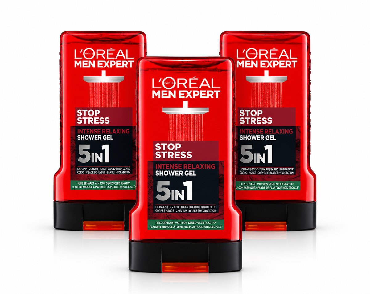 L'Oreal Men Expert - Showergel - Stop Stress - 3X250ml