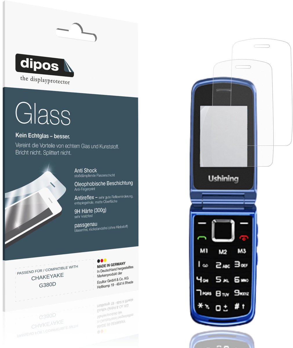 dipos – 2x Matte Pantserfolie geschikt voor CHAKEYAKE G380D | 9H Screenprotector