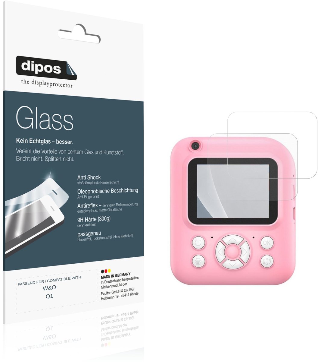 dipos – 2x Matte Pantserfolie geschikt voor W&O Q1 | 9H Screenprotector