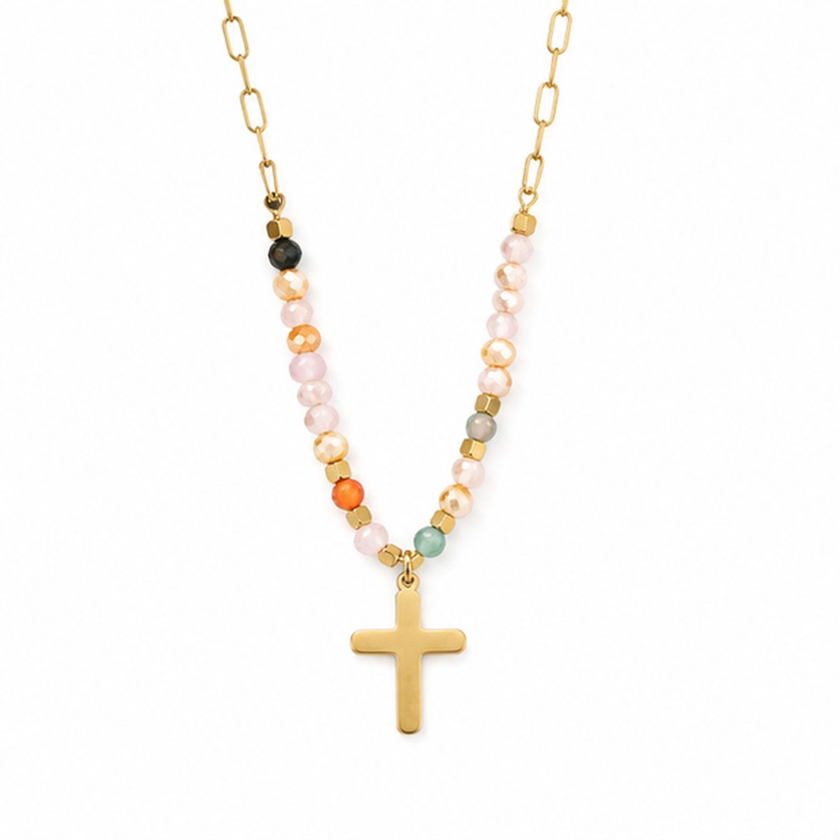 Deja Jewels - Dames ketting met hanger - Goudkleurig edelstaal