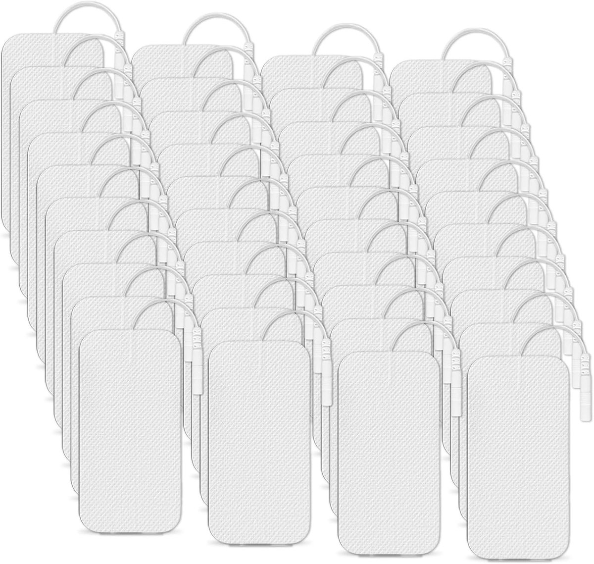 40 herbruikbare TENS elektroden pads, 60 x 90 mm, zelfklevende elektroden voor pijnbestrijding en EMS trainingen met uitstekende hechting en geleiding