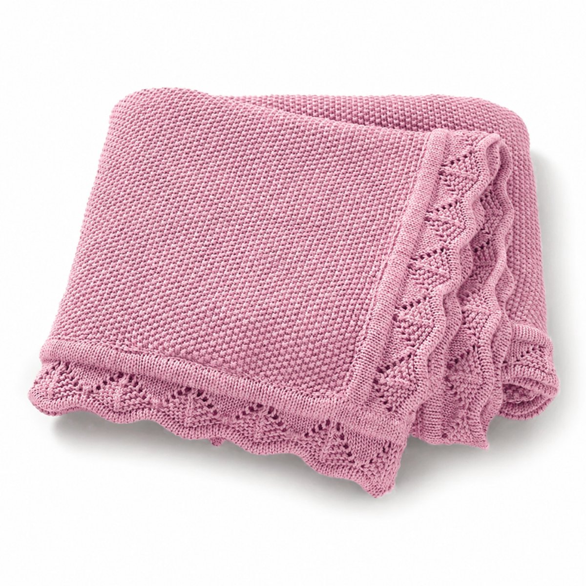 MijnNami Baby Deken 80 x 100 cm – 100% Katoen – Wiegdeken en Ledikant Deken – Gebreid Baby Dekentje – Fawn