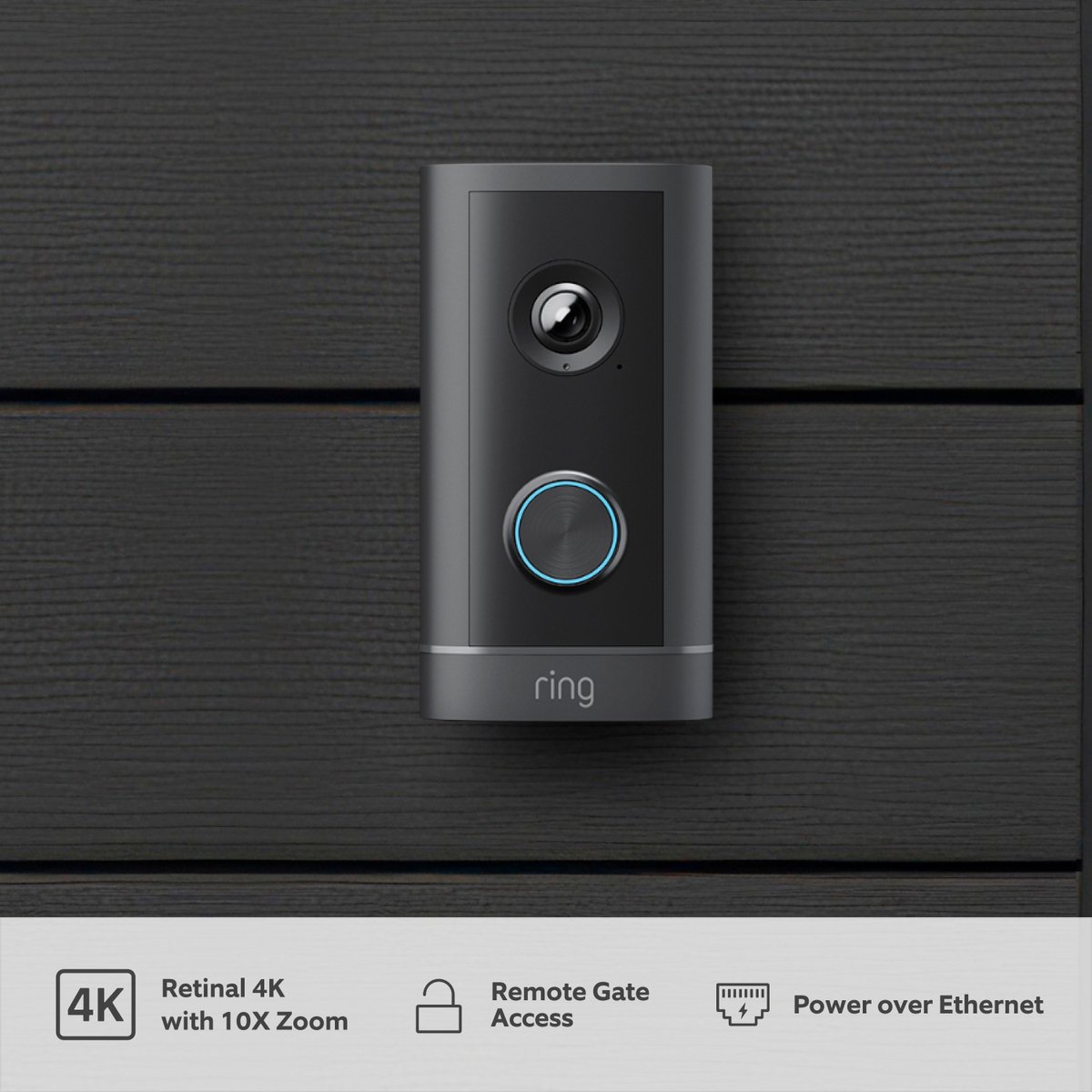 Ring 4K Elite Slimme Deurbel met Camera - Bedraad PoE+ Model - afbeelding 2
