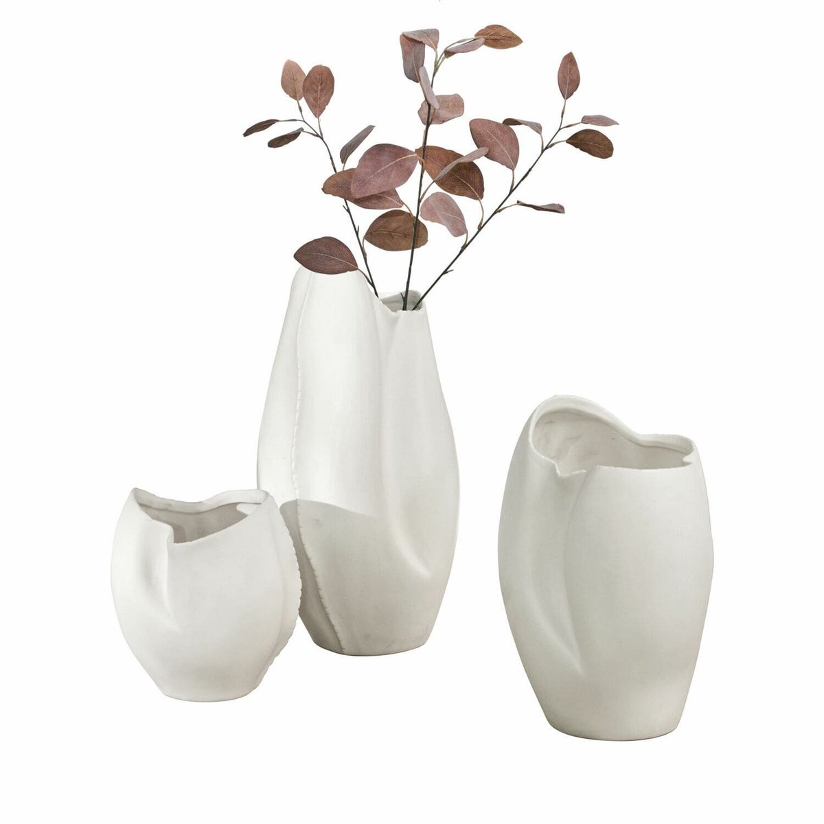 LOBERON Vaas set van 3 Kazimad wit