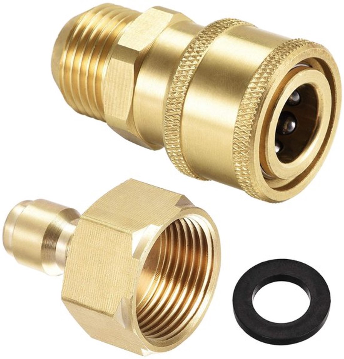 Dailygoods - Tuinslang Snelverbinding - Messing Adapter - Hogedrukreiniger