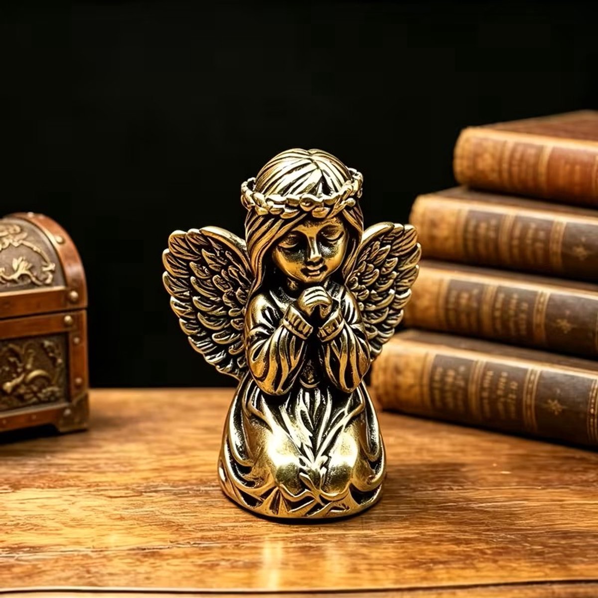 Engeltje messing,woondecoratie,troostcadeautje