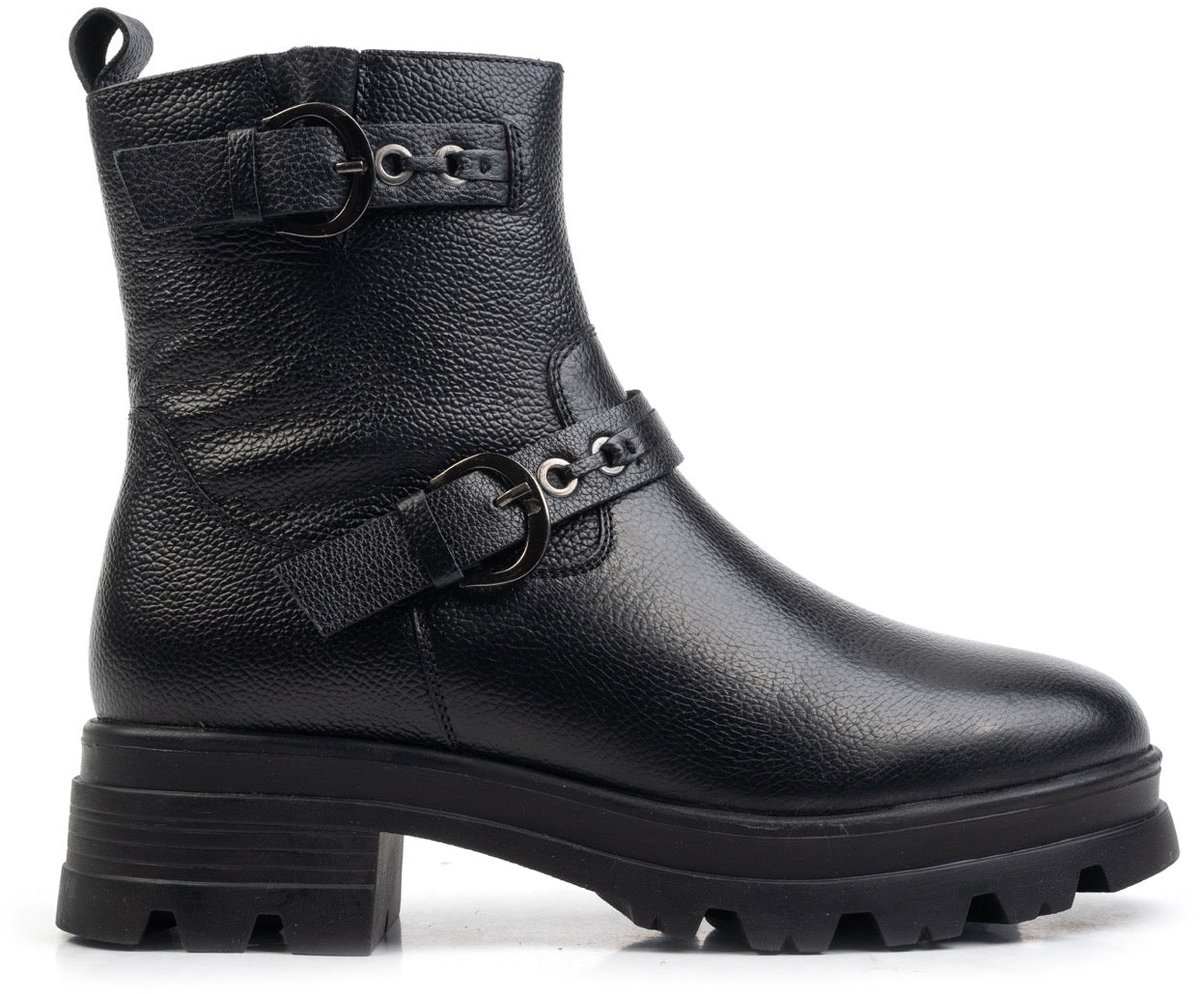 Cafe Moda fae biker boot zwart leer